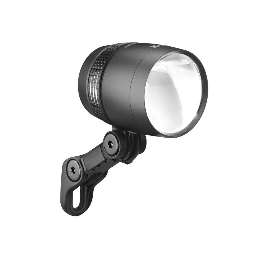 headlight led reflector lumotec iq-x rt senso plus black