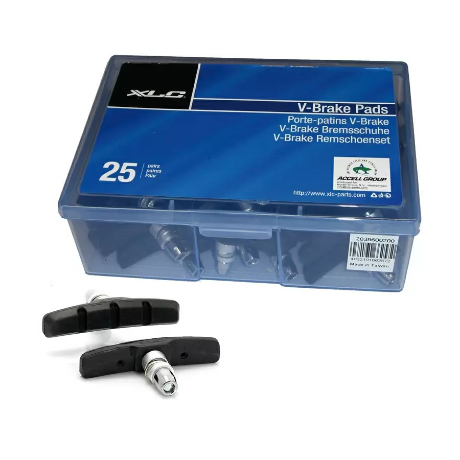 sapatas de freio v-brake embalagem original 25 pares 70mm preto - image