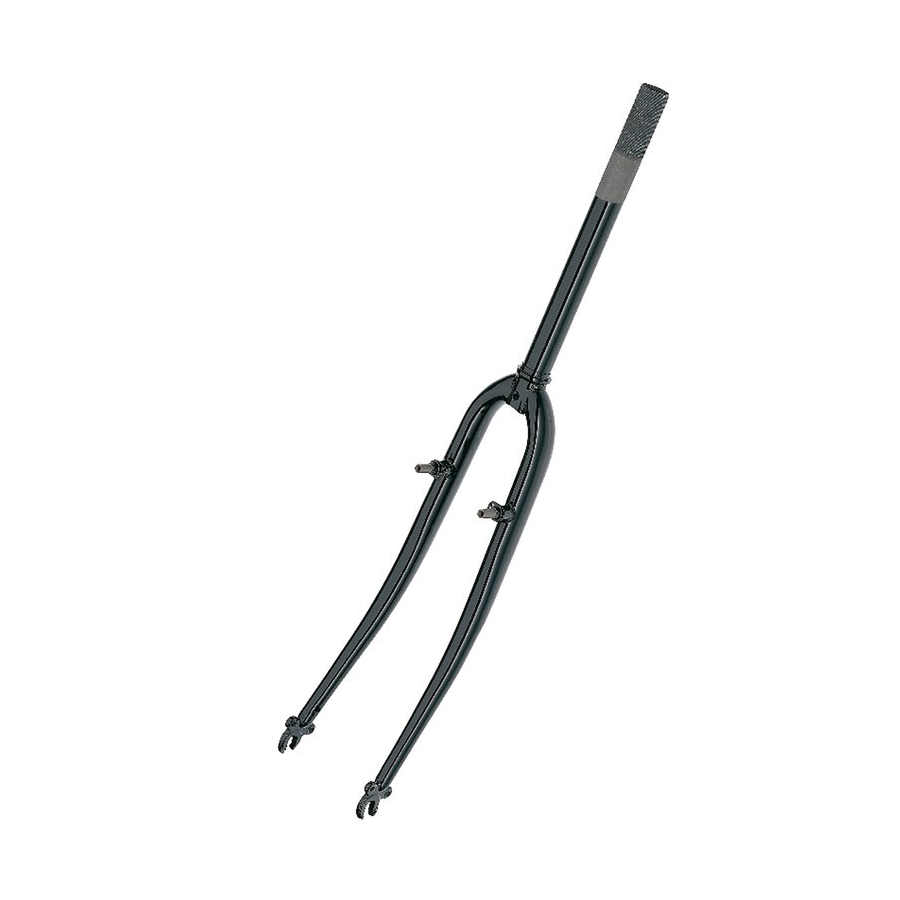 Mtb fork 26'' Hi-Ten steel black 1'' v-brake 230mm / 65mm