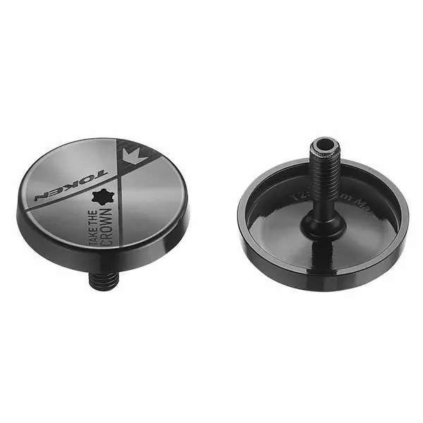 A-head  crown cap 1 1/8'' nero, ultralight 4,5g - image