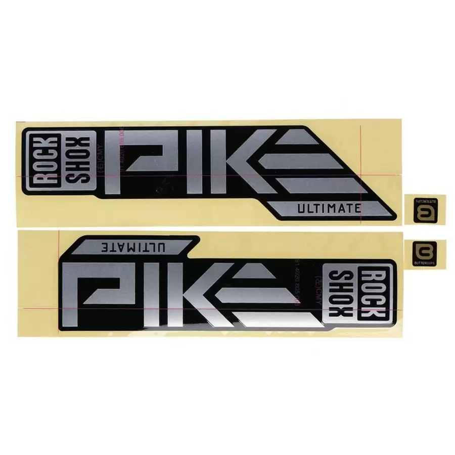 Kit adhesivos Pike Ultimate horquilla 27,5/29'' Plata Mate / Negro brillo - image