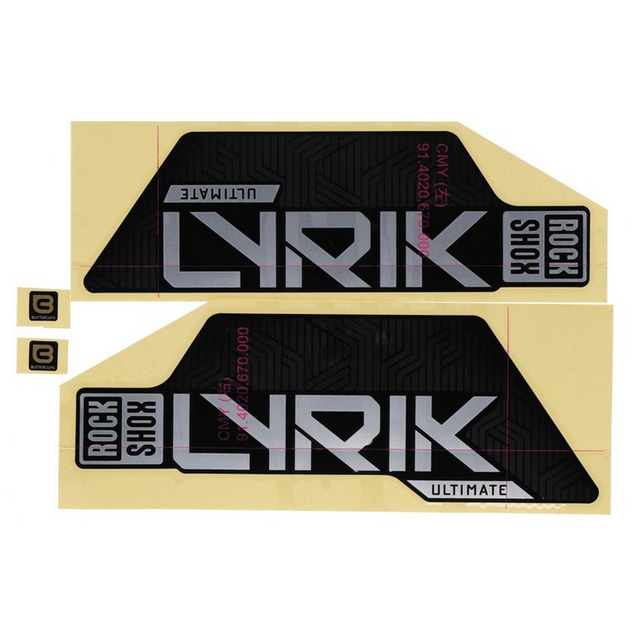 Decal kit Lyrik Ultimate fork 27,5/29'' Silver