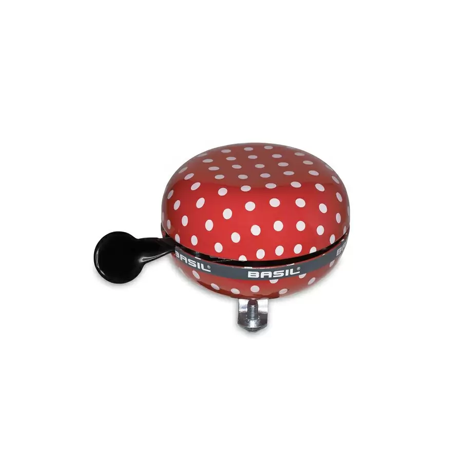 Ding-dong bell basil polka dot red / white dots 80mm - image