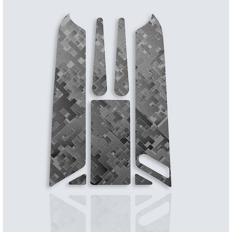 Set Adesivi Riflettenti Per Batteria Grigio