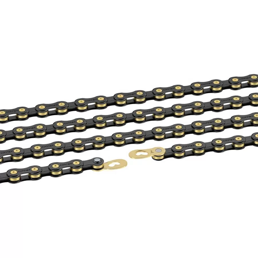 Chain 9SB 114 links 9 speed black-gold - image