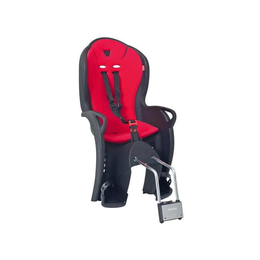 assento traseiro para crianças com estrutura de beijo preto / vermelho