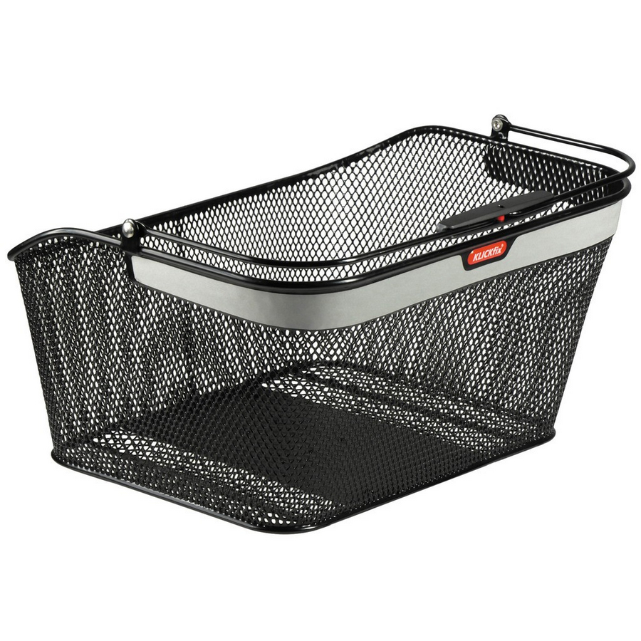Rear basket Citymax Reflective GTA 40x20x30cm black with tight mesh