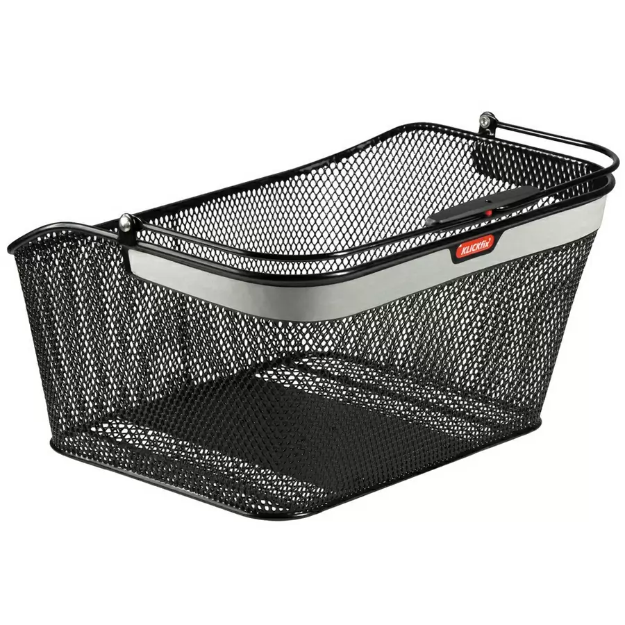 Rear basket Citymax Reflective GTA 40x20x30cm black with tight mesh - image