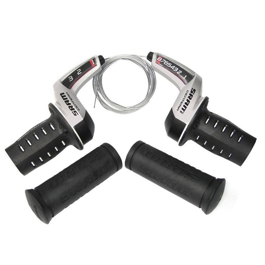 Coppia Comandi Cambio rotante Grip Shift Centera 3x8v compatibile Shimano