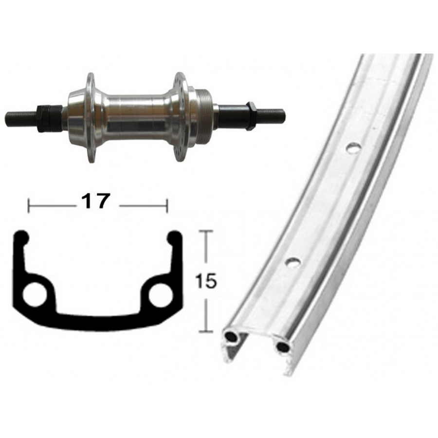 Rear wheel 27x1-1/4 