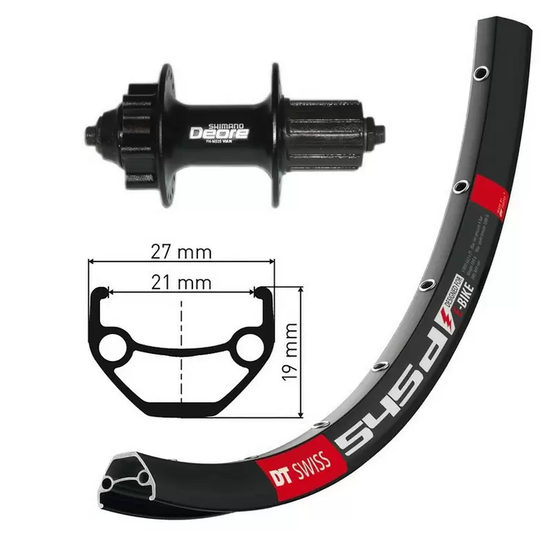 Rueda trasera 26x1.90 
