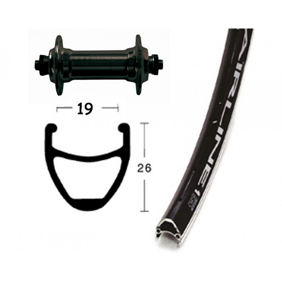 Rueda Delantera Completa 28'' x 1.75 Vuelta Airliner Negra