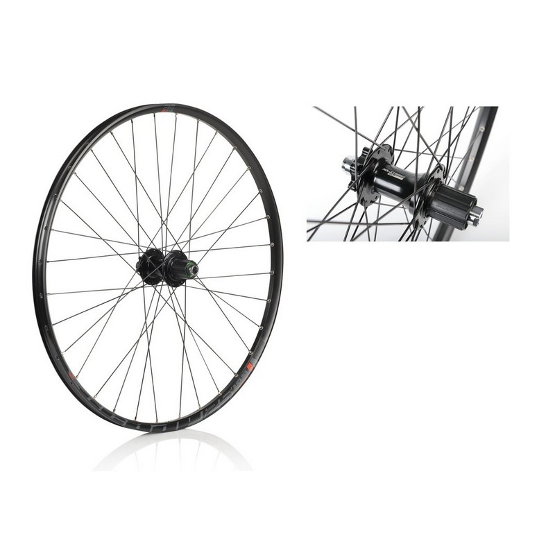 Rueda trasera 27,5'' 6 agujeros Boost 12x148mm Ready 25 disk Shimano 10/11v Negra