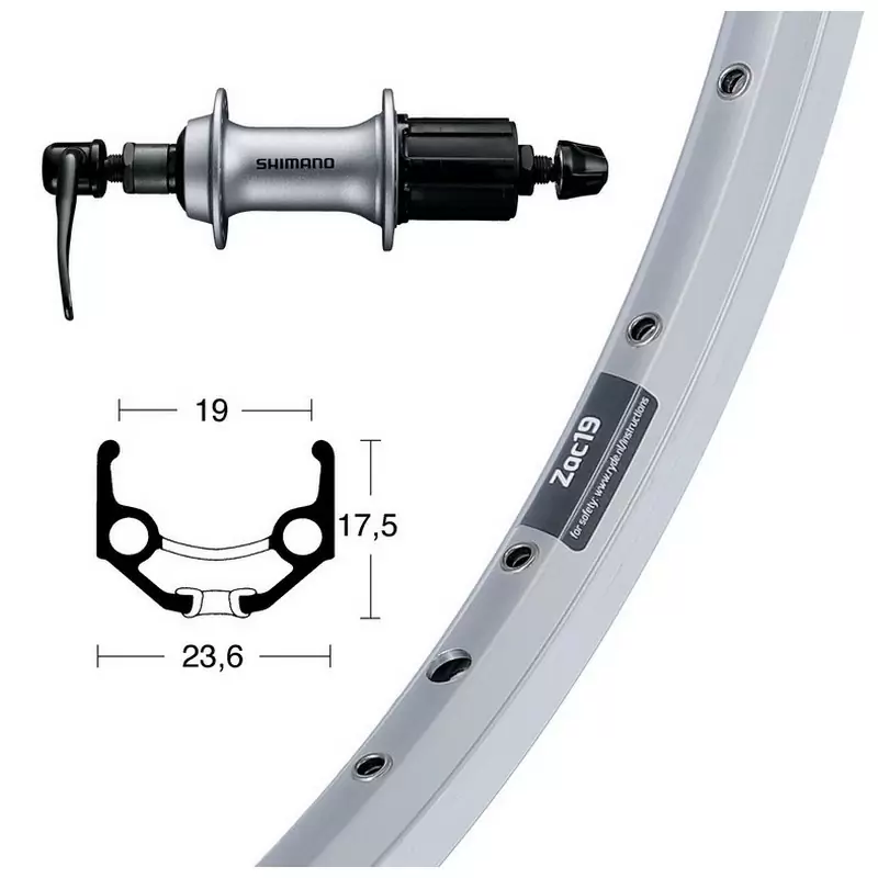 Rueda trasera 28x1.75 