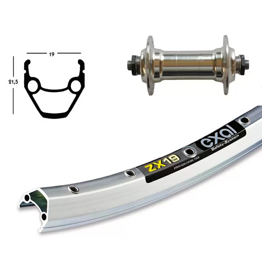 Rueda Delantera Completa 26 x 1.90 EXAL ZX 19 Quick Release - image