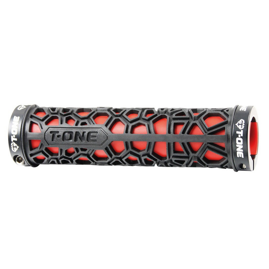 Grips h2o red/black with 2 screw lockings 130mm