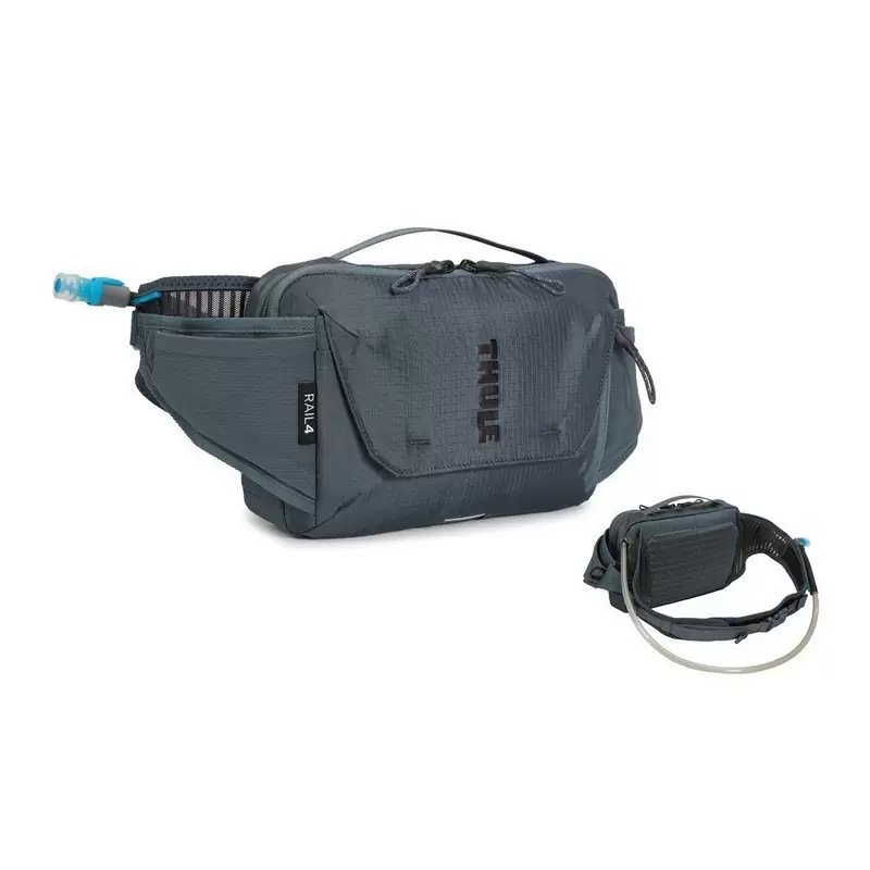 Riñonera Rail 4L gris con bolsa de hidratación de 1,5L #1