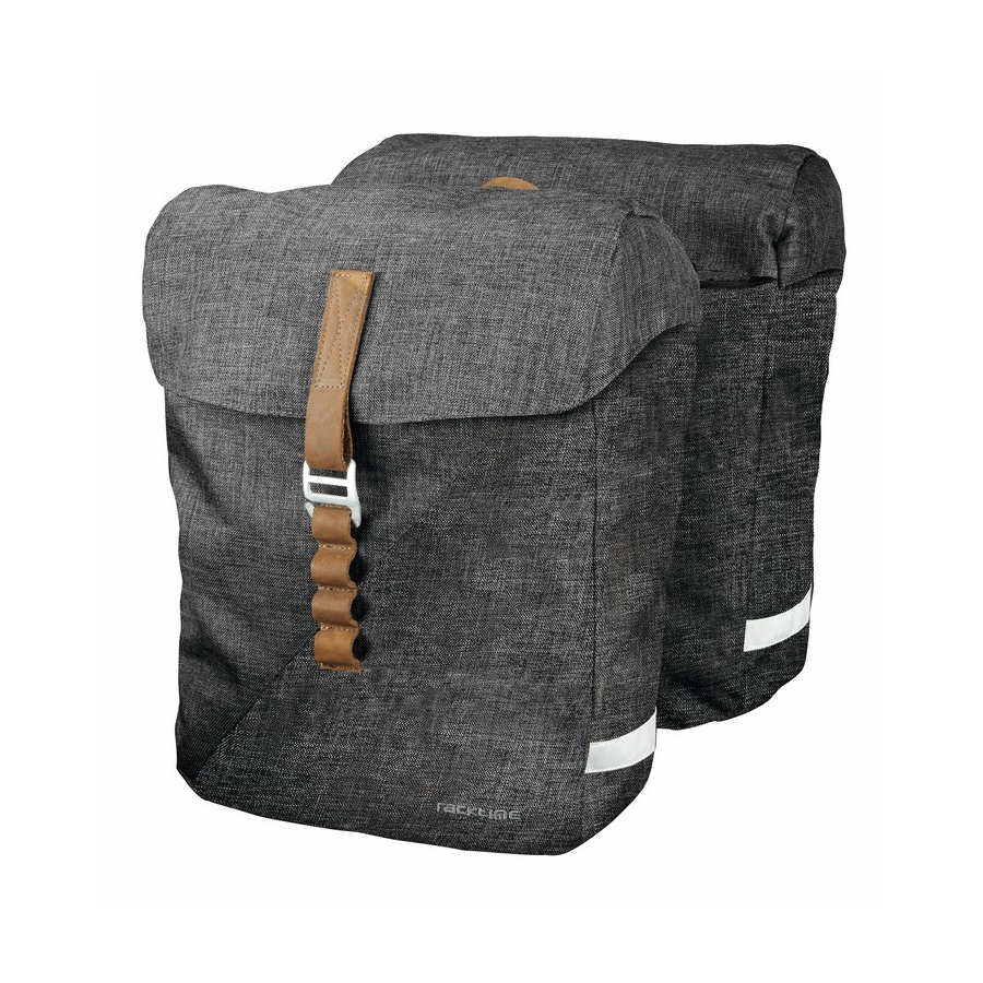 pannier system double bag heda grey with snapit adapter