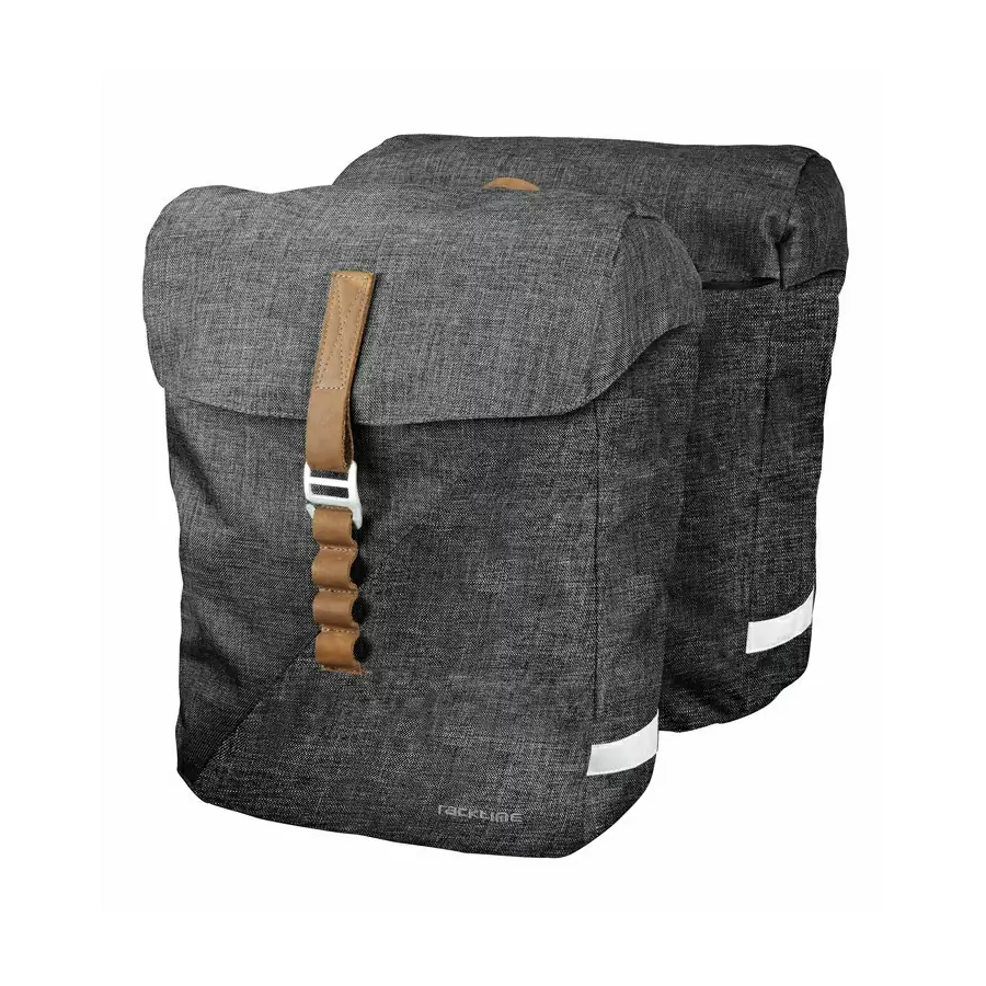 pannier system double bag heda grey with snapit adapter - image
