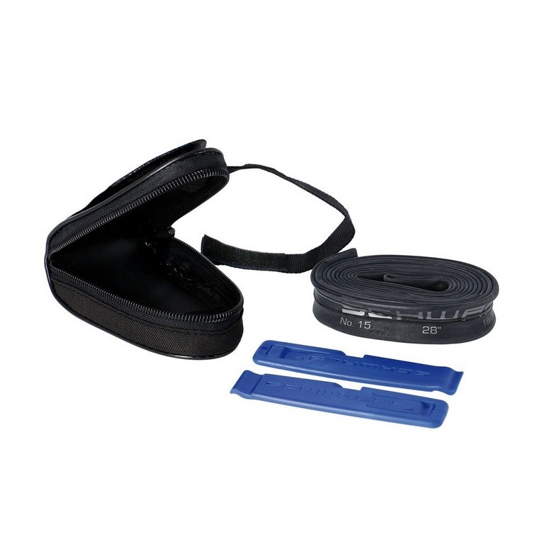 Saddle bag with spare tube road 700x18/28c and 2 tire levers