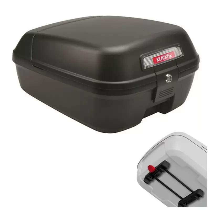 Schwarze Citybox 25x35x18cm mit Racktime Adapter - image