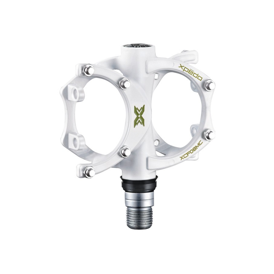 Coppia Pedali mtb / trekking 8 traverse 9/16'' bianco magnesio
