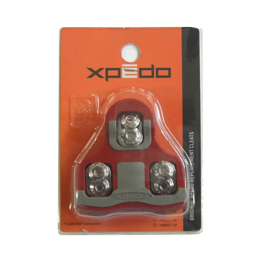 Replacement cleats look keo compatible thrust 7 system 6° red - image