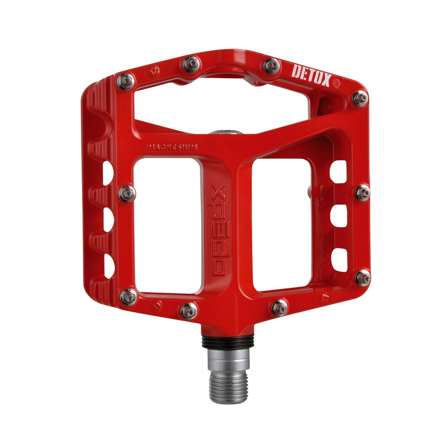 Coppia Pedali mtb detox 23 9/16'' rosso magnesio