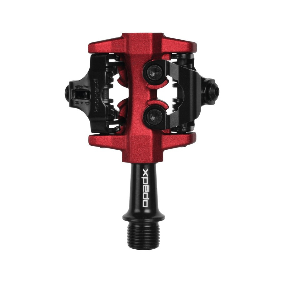 pareja de pedales automáticos xmf-10ac negro / rojo 9/16'' ciclocross spd