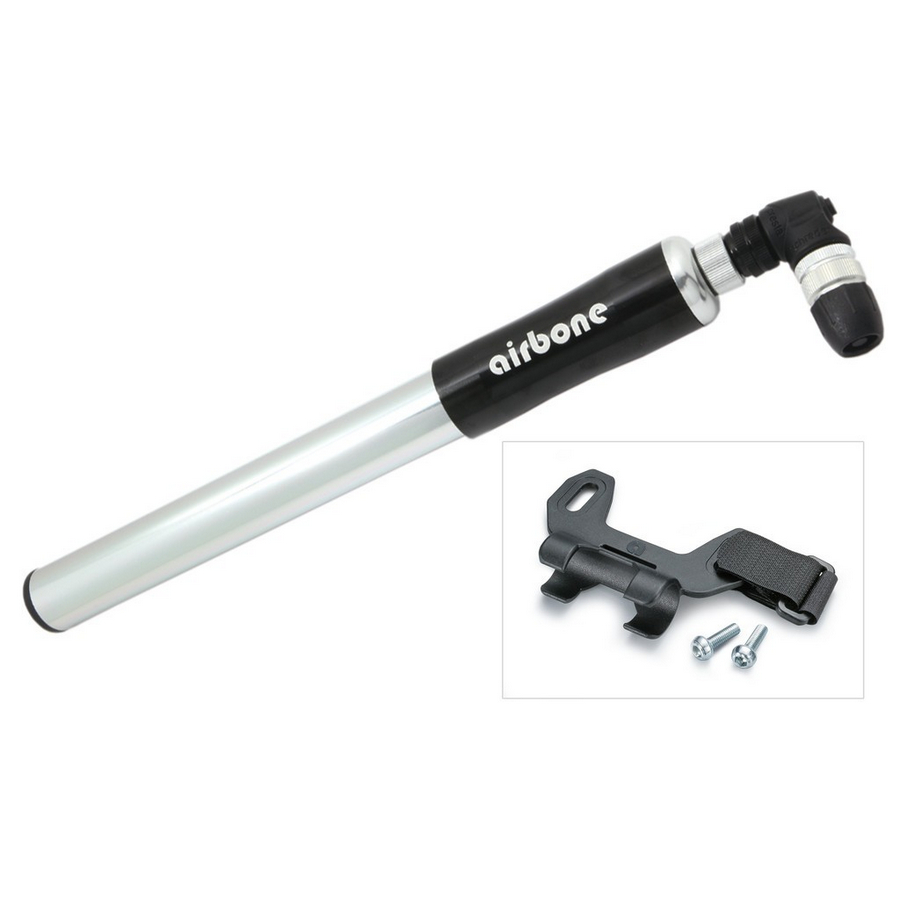 Mini pompe Mouse Tail ZT-512L 265 mm Argent Support inclus
