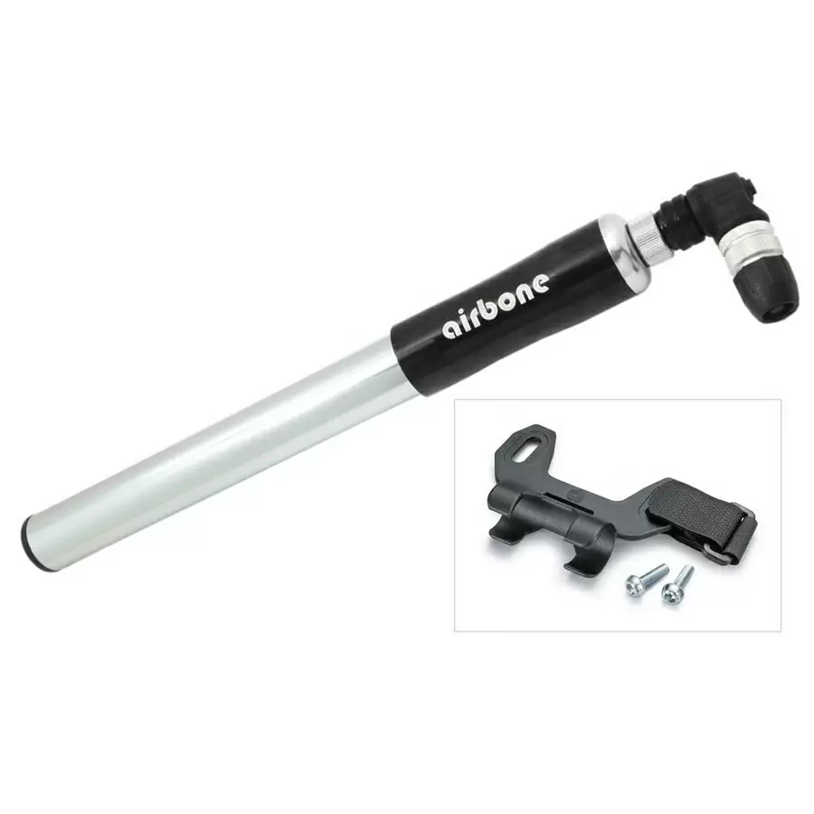 Mini pompe Mouse Tail ZT-512L 265 mm Argent Support inclus - image