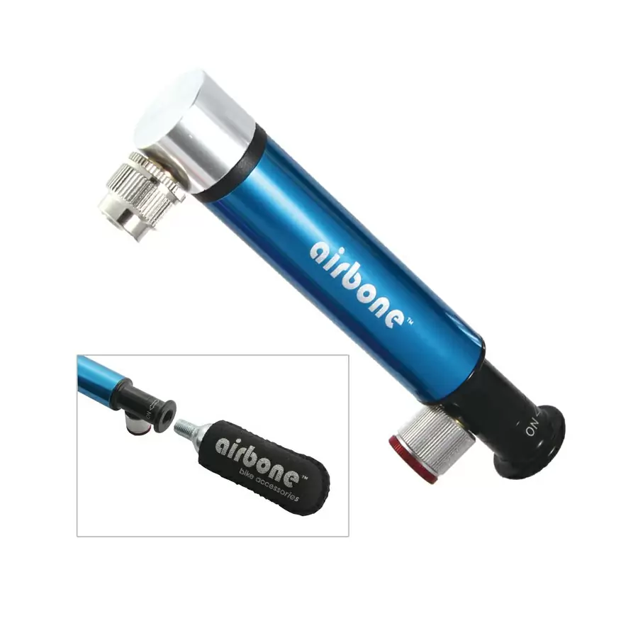 Minipompa ZT-724 Dual Co2 130mm Blu Supporto Incluso - image