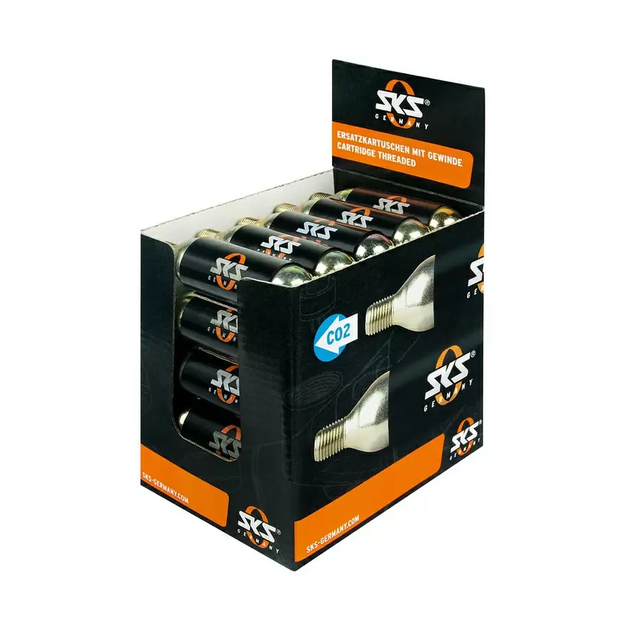 SKS CO2-Kartuschendisplay, 25 Großkartuschen, á 16g, ca. Threads - image
