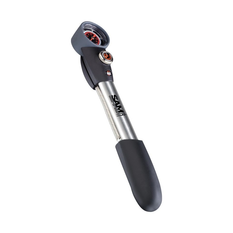 Pumpe für Federgabel/Stoßdämpfer Sam Max 25 Bar mit Präzisionsmanometer