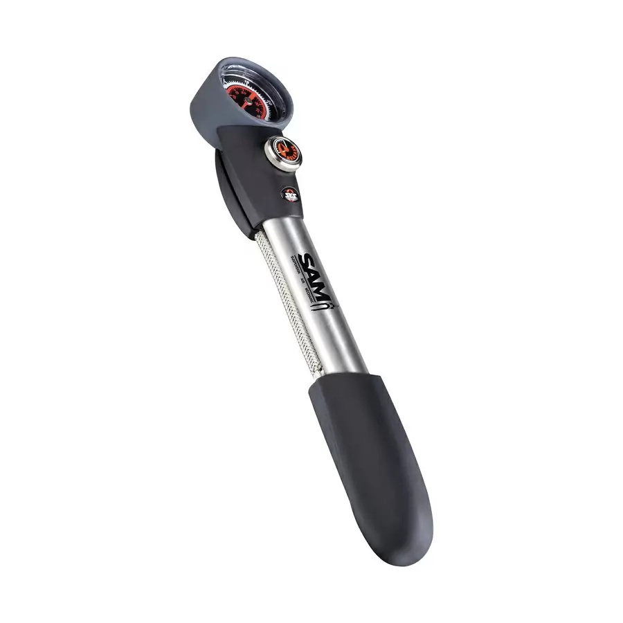 Pumpe für Federgabel/Stoßdämpfer Sam Max 25 Bar mit Präzisionsmanometer - image