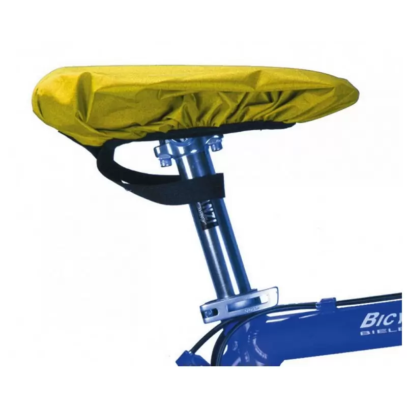 Fluoreszierende gelbe Regenkappe für BikeSaddle - image