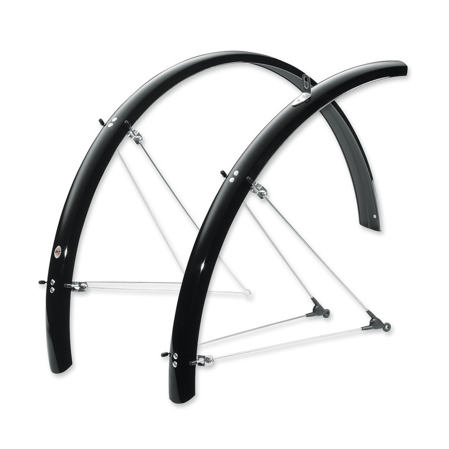 Parafanghi trekking 28'', 45mm, forma lunga color argento senza contatto