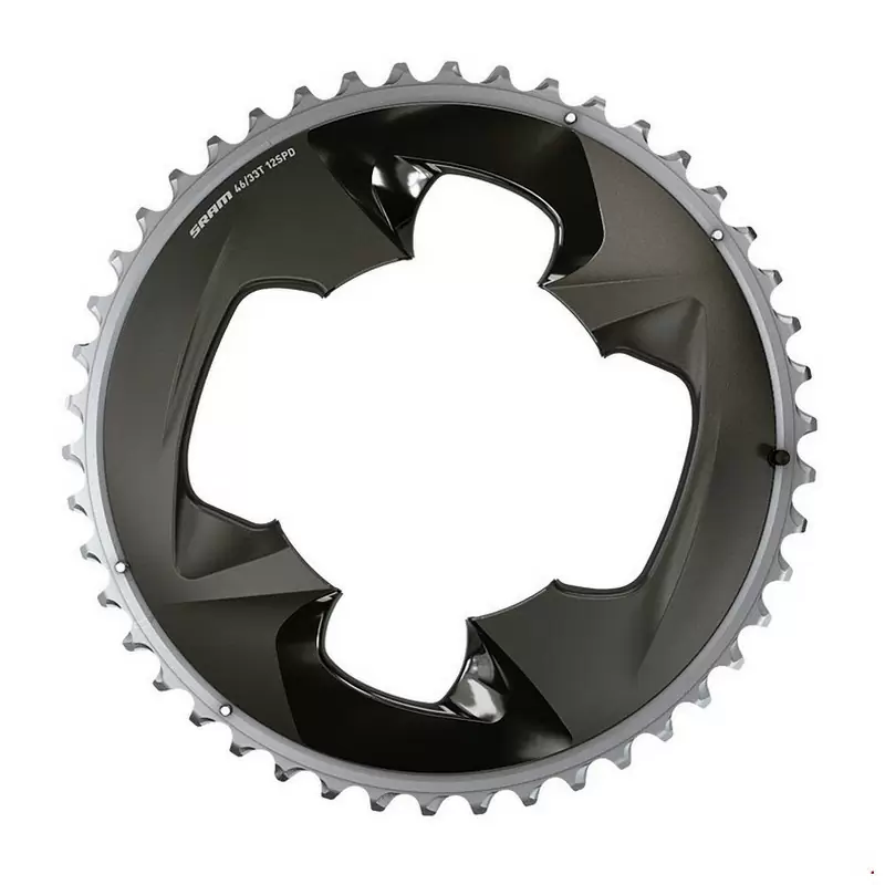 Plateau Externe Force 2x12v 48t Cercles de Boulons 107mm Gris Polaire - image