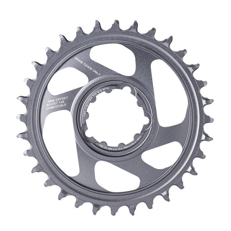 Plato X-Sync 2 BOOST Direct Mount 32T Lunar Grey para GX / X01 / XX1 Eagle 12v