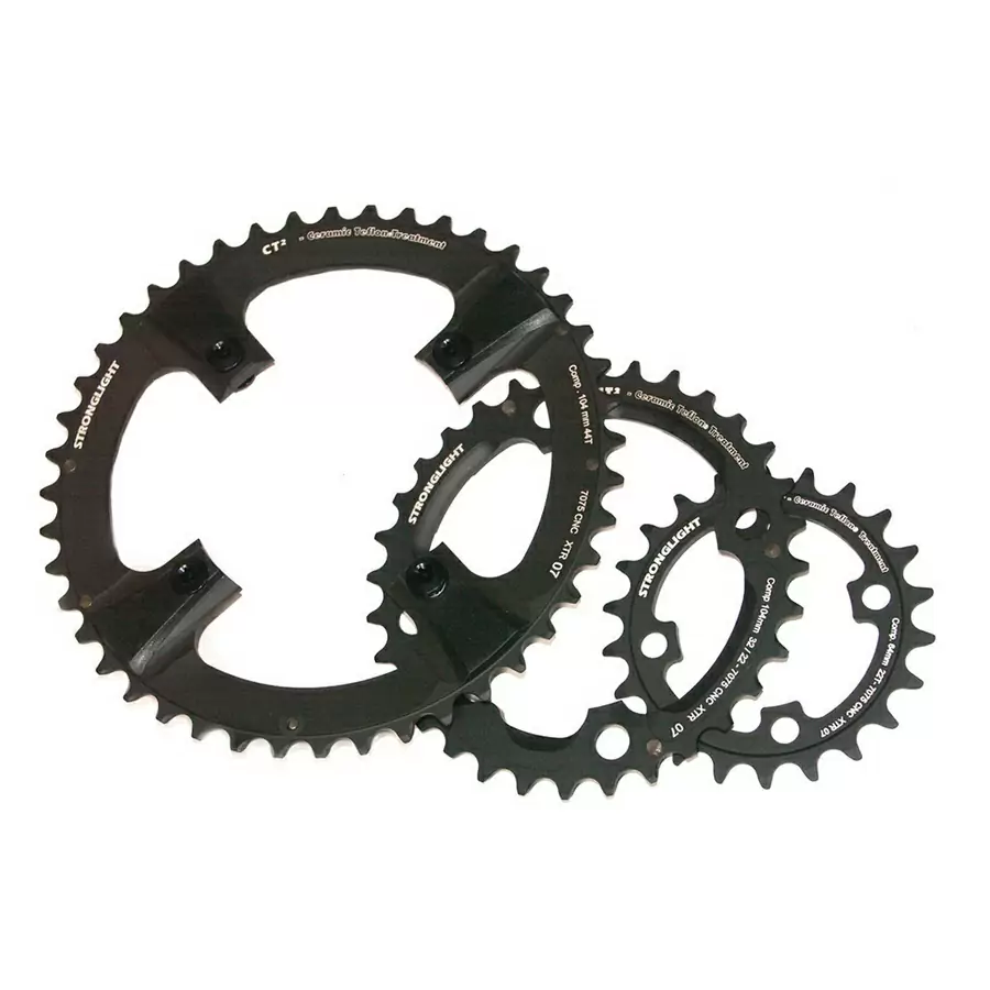 kettenblatt typ xtr 07 mitte 32 zähne schwarz aluminium - image