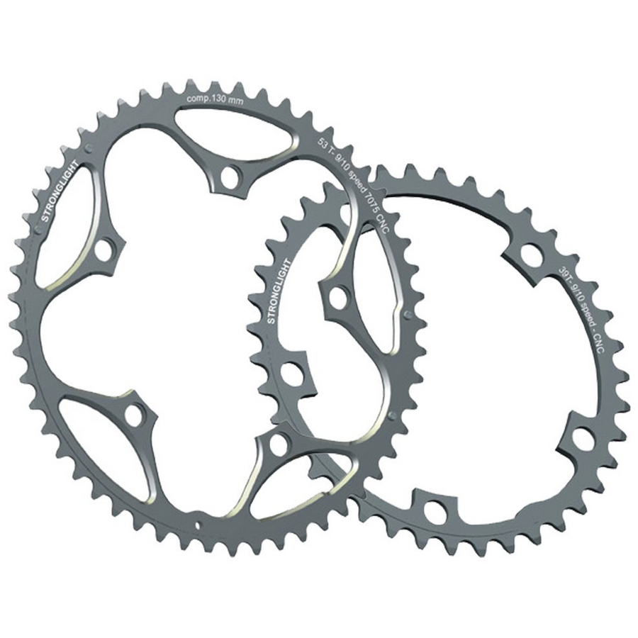 plato tipo 130 s exterior 52 dientes plata 7075-t6 aluminio