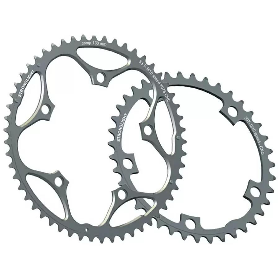 Kettenblatt Typ 130 S Mitte 39 Zähne Silber 7075-T6 Aluminium - image