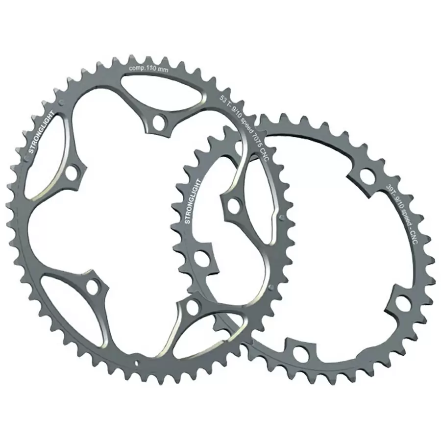 Plateau type 110 s extérieur 46 dents aluminium 7075-t6 argent - image