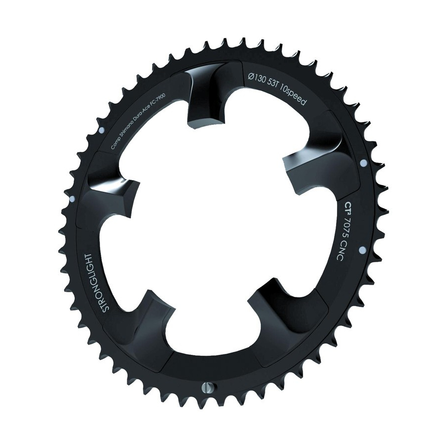 plato dura ace 130mm exterior 50 dientes aluminio negro ct²