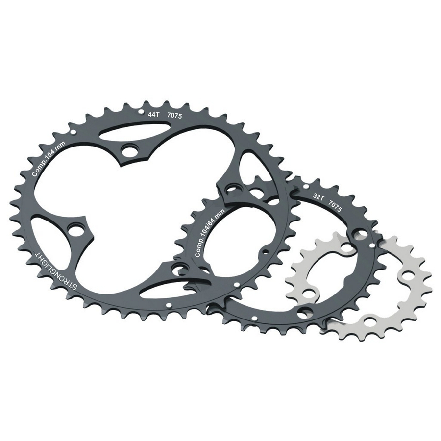 Chain ring mtb 104/64 type 2x10 inside 26 teeth black 9/10 speed