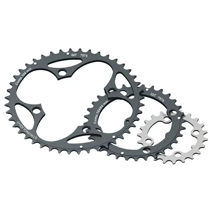 Kettenblatt MTB 104/64 Typ 2x10 innen 27 Zähne schwarz 9/10-fach - image