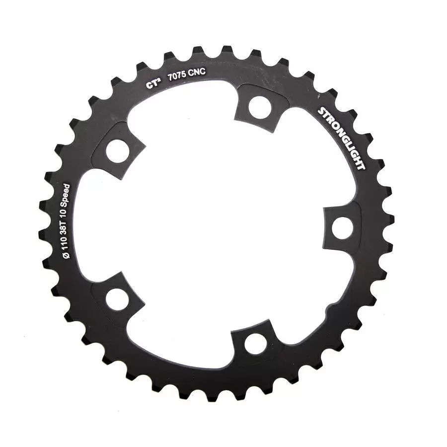 anel de corrente e-shifting ultegra 110mm interno 38 dentes alumínio preto - image