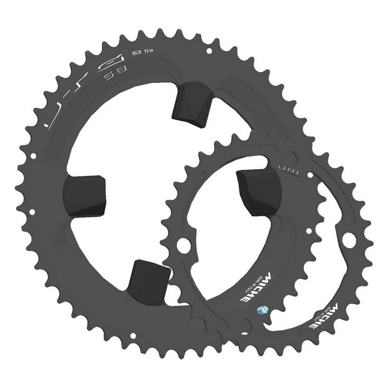 Plato de carretera 46T Super 11 UTG para Shimano Ultegra 8000 4 agujeros negro