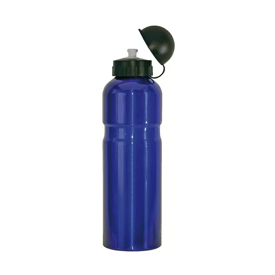 water bottle aluminium 750ml blue with cap - image