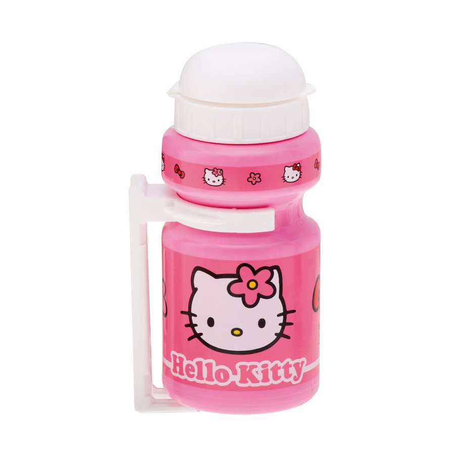 Bidón Hello Kitty Rosa 300ml + Portabotellas